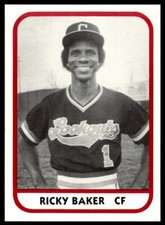 1981 TCMA Chattanooga Lookouts Ricky Baker Chattanooga Lookouts #15