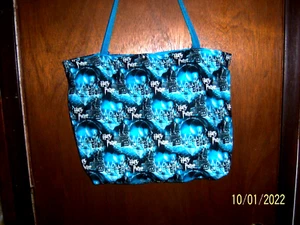 Handmade Cloth Harry Potter tote bag with six inside pockets Turquoise - Picture 1 of 2