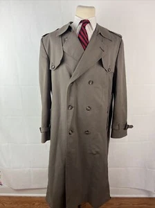 FALL/WINTER Christian Dior Men's Beige Gray Cotton Blend Trench Coat 46L $2,895 - Picture 1 of 12