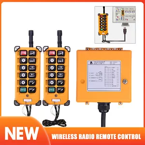 Wireless 12V-380V Hoist Industrial Radio Remote Control Crane Lift Switch F23-BB - Picture 1 of 15