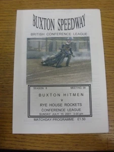 15/07/2001 Speedway Programme: Buxton Hitmen v Rye House Rockets (results noted - Picture 1 of 1