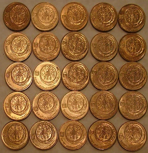 Lot of 25 Ancient Widows Mites on Modern Israel Israeli 5 Agorot Coins Mite Coin - Picture 1 of 1