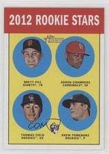 2012 Topps Heritage Stars Brett Pill Adron Chambers Drew Pomeranz #208 Rookie RC