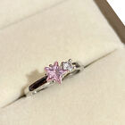 Fashion Pink Zircon Star Bow Opening Adjustable Rings Gothic Sweet Finger Rin Pe