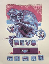 DEVO Des Moines 2010 by Rich Kelly SIGNED Concert Poster 7/24 Print Gig Art MINT