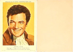 A & B C GUM - FILM & TV STAR -No.40 Cornel Wilde - 1953 1st. Series - Bild 1 von 1