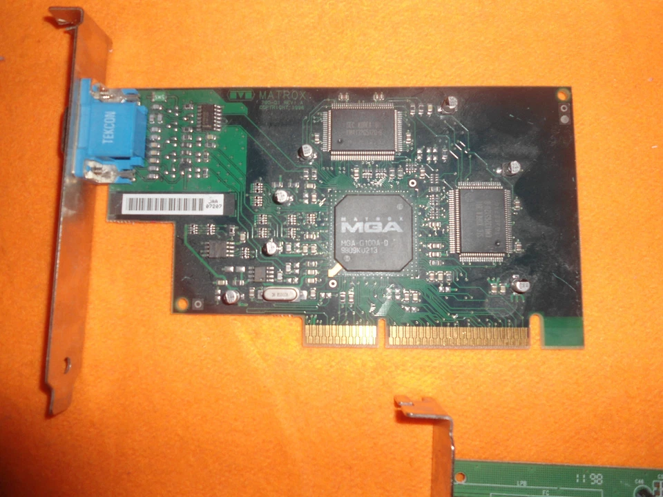 MATROX 8MB AGP VIDEO CARD, 815-01 REV A, MGA-G100A-D,TESTED FINE. - Image 1 of 1