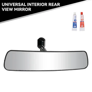 10" Universal Car Rear View Mirror Learner Driver Stick-On Interior Wide Auto US - Foto 1 di 7