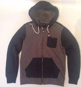 Men's O'Neill Melbourne Sherpa Full Zip Hoodie Fleece Jacket Navy Grey Size S - Picture 1 of 1