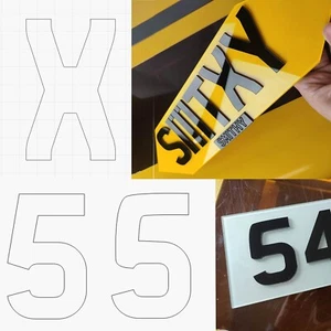 Single Custom Designed 4D Acrylic Laser Cut Number Plate Character - Picture 1 of 1