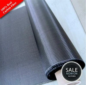 Black Carbon Fiber Fabric Cloth 12''× 60'' 3K 2x2 Twill Weave Honeycomb Fabric - Picture 1 of 11