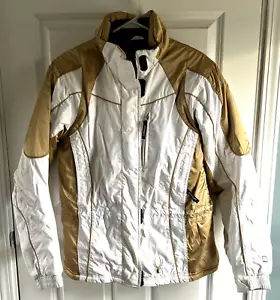 White Gold Spyder Girls Jacket Ski Snowboarding Winter Coat Size 18 (Girl's) - Picture 1 of 8