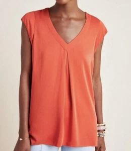 Top túnica Anthropologie Maeve Ally Cupro talla XS naranja - Imagen 1 de 10