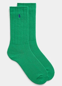 Polo Ralph Lauren Classic Crew Rib Socks Green - Picture 1 of 3
