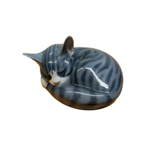 Vintage Royal Copenhagen Porzellan grau schlafende Katze/Kätzchen - Modell 422 1951 T5 - Bild 1 von 15