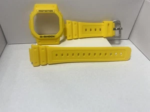Juego Original Casio DW-5600 E: Correa/Bisel Amarillo. Combo: correa y carcasa - Imagen 1 de 4