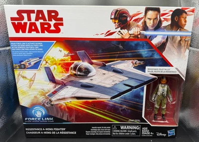 Star Wars Force Link Resistance A-Wing Fighter + Pilot Tallie figure 3.75" MIB - Image 1 of 2