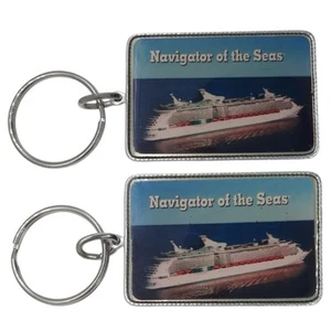 Royal Carbbean Kreuzfahrtschiff Schlüsselanhänger Lot Navigator of the Seas Bild Schlüsselring Set - Bild 1 von 2