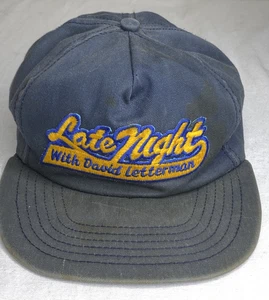 Vintage Late Night with David Letterman Blue Yellow Mens OS Snapback Hat - Picture 1 of 10