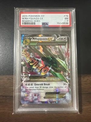M Rayquaza EX 76/108 - XY Roaring Skies - PSA 7 NM - Image 1 of 2