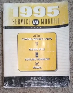 Chevrolet 1995 manual de servicio Lumina Monte Carlo Grand Prix Cutlass Regal - Imagen 1 de 2