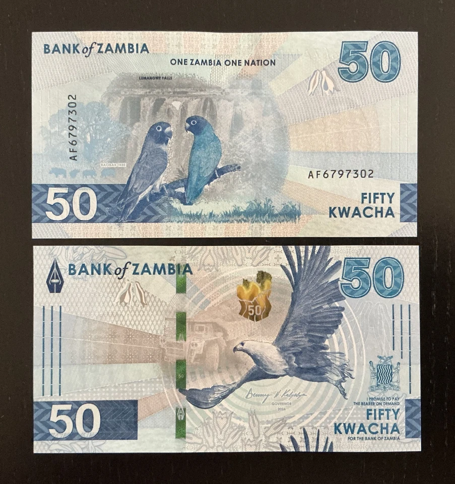 Zambia 50 kwacha 2024 (2025) UNC P-nuevo Foto 1 de 1