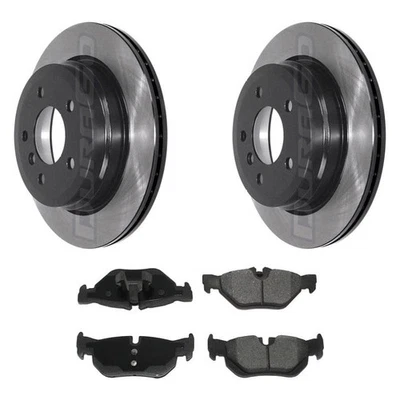 For BMW 328i xDrive 09-13 Brake Kit Electrophoretic Coated Plain Rear Brake Kit - Image 1 of 4