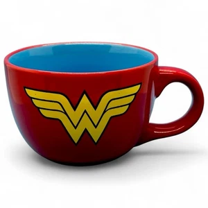 Wonder Woman Mug DC Comics Red Blue 24oz Large Ceramic Coffee Tea Cup 2012 - Picture 1 of 6