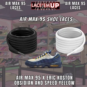Air Max 95 Obsidian und Schnürsenkel Premium Ersatzseil Rund Schuh Schnürsenkel - Bild 1 von 3