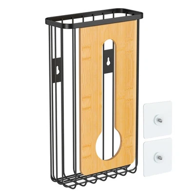 Soporte de bolsa de plástico para supermercado - Dispensador de bolsa de basura extra grande montaje en pared con... Foto 1 de 4