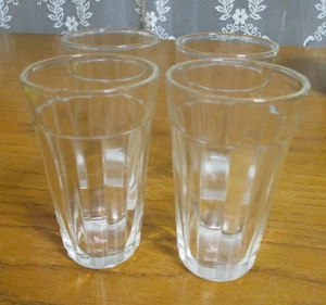 3er Set - Klarglas getäfelt Optik Saftgläser - 3-7/8" hoch - Bild 1 von 7