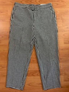 Old Navy Women's Pants Pixie Ankle Black & White Plaid Size 8 NWT - Picture 1 of 5