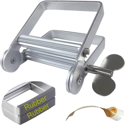 Exprimidor de tubo de pasta de dientes de metal tubo de pintura escurridor para artista pintor de peluquería Foto 1 de 4