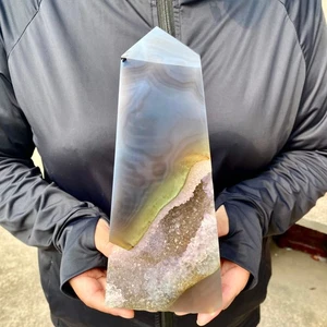 2LB Natural and Beautiful Amethyst, Agate, Cave Crystals, Additional Gems- - Picture 1 of 15