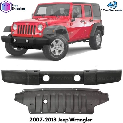 Front Bumper Cover Textured & Valance Textured Kit For 2007-2018 Jeep Wrangler Foto 1 de 4