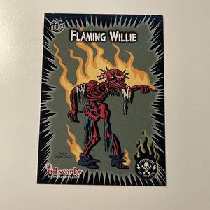 2001 Simpsons Inkworks Mania! Treehouse of Horror Flaming Willie Card #37 - Picture 1 of 2
