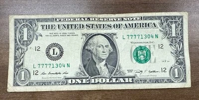 Fancy serial number four in a row starting seven 7’s - Image 1 of 2