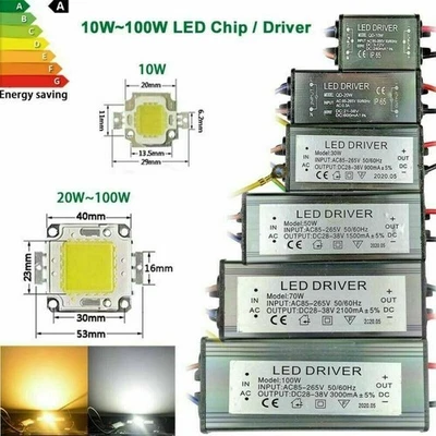 LED chip driver 10W 30W 50W 100W  transformer 230v - DC 12v 36v - Image 1 of 4