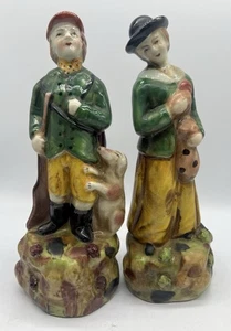 Pair Of Vintage Staffordshire Style Hunter Figures - Picture 1 of 7
