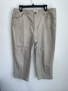 Talbots Mujer Capri Sand Talla 18 Denim Mezcla Algodón, Muy Buen Estado Recortado - Imagen 1 de 3