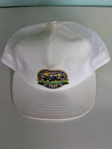 Vintage John Deere 8000 Series 1994 Print Front Mesh Snapback Hat-White - Picture 1 of 23