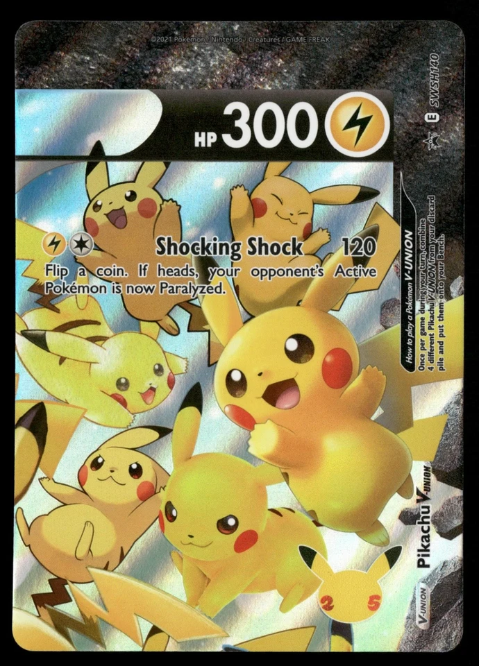 Pikachu V-Union - SWSH140 SWSH: Sword & Shield Promo Cards Pokemon TCG - Image 1 of 2