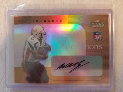 2003 SCORE Inscriptions Autographed Rookie Willis McGahee Card - Image 1 of 2