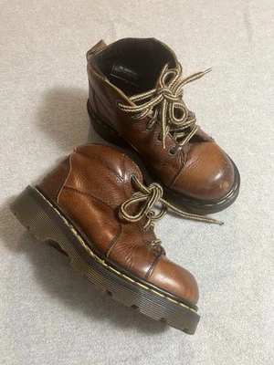 Dr. Martens Vintage Y2K 90's Chunky Brown Leather Boots Made in England Kid's 1  - Image 1 of 4