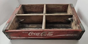Vintage rote Holz Coca-Cola Cola Kiste - Bild 1 von 9