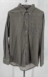 Vintage Trader Bay Men's Brown Long Sleeve Button-Up Size Large - Picture 1 of 4
