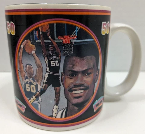 Vintage 1992 Sports Impressions NBA Mugs David Robinson Spurs, Limited Editon Cover