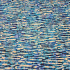 Tropicalia BTY Dab Morris Pikowanie Skarbów Niebieski turkusowy Sztuczny batik