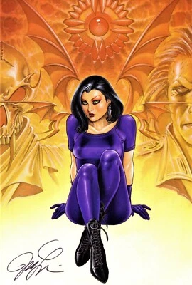 DARK IVORY “DAWN” PROMOTIONAL POSTCARD SIGNED ARTIST JOSEPH MICHAEL LINSNER - Image 1 of 3