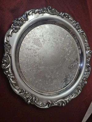 Bandeja redonda para servir plato plateado Lunt Eloquence 13" modelo A-90 Foto 1 de 4